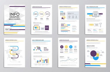 Kurumsal broşür için Infographics öğeleri