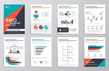 Kurumsal broşür için Infographics öğeleri