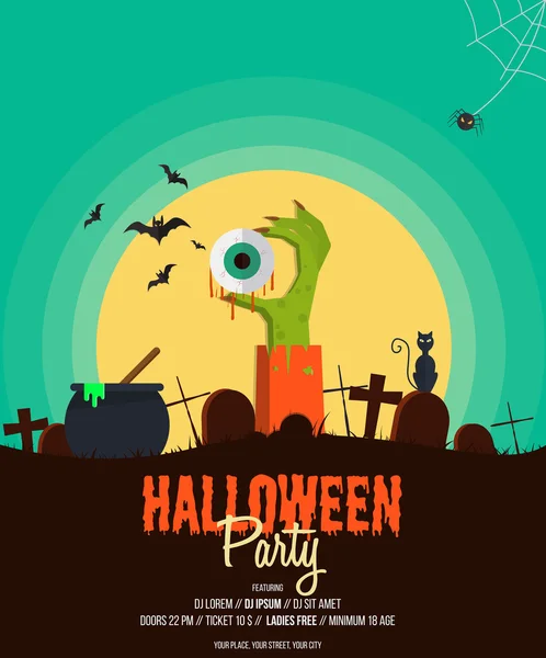 Affiche de fête d'Halloween — Image vectorielle