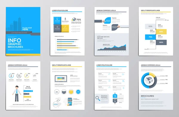 企业宣传册的业务信息图表元素 — 图库矢量图片