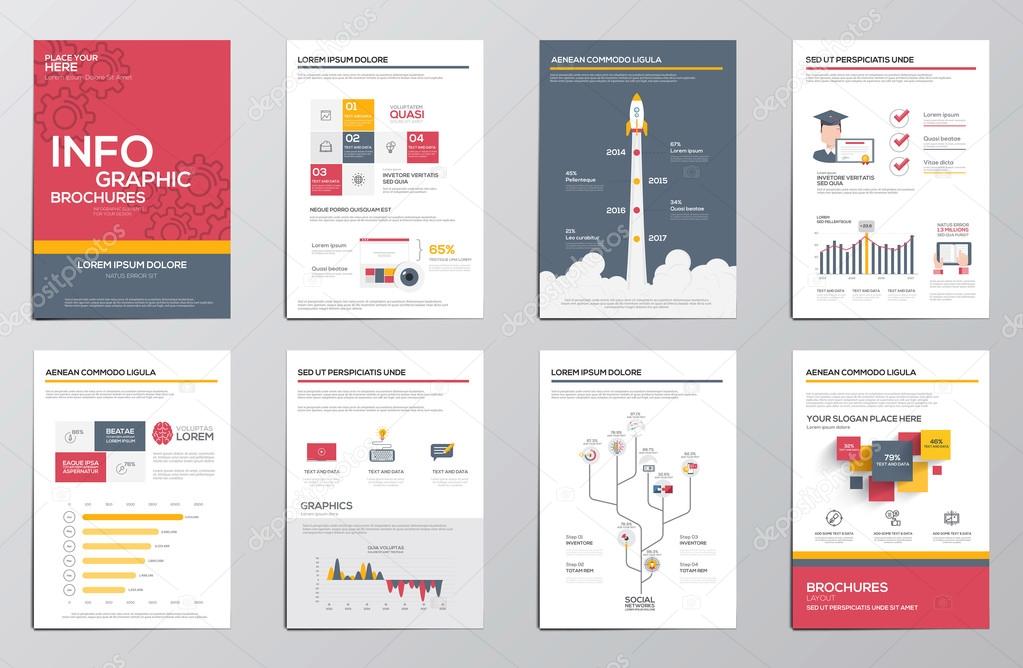 Infographics elements for corporate brochures