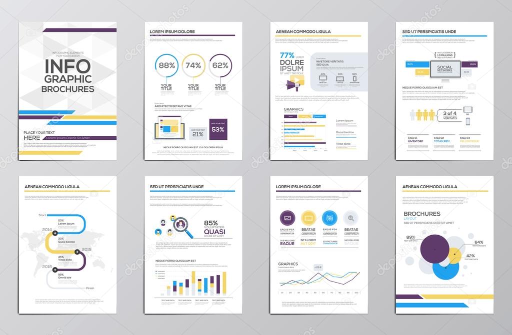 Infographics elements for corporate brochures