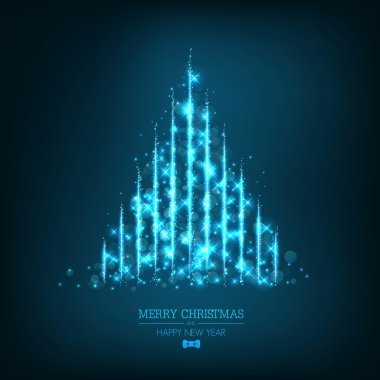 Soyut Noel ağacı ışık