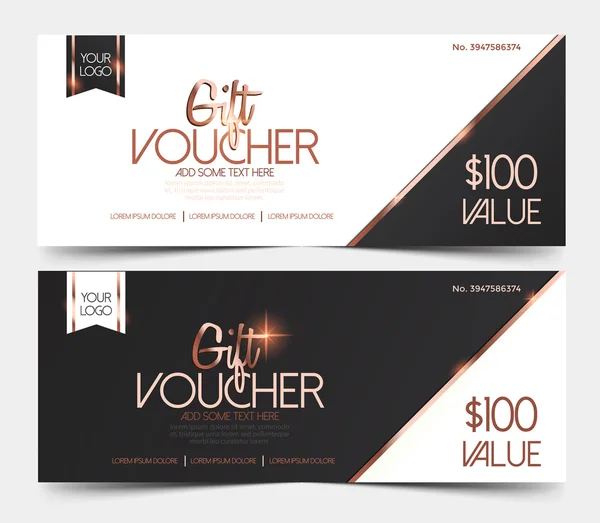 Gift Voucher Template — Stock Vector