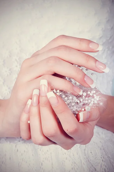 Beautiful female hands with manicure — Stock Photo, Image