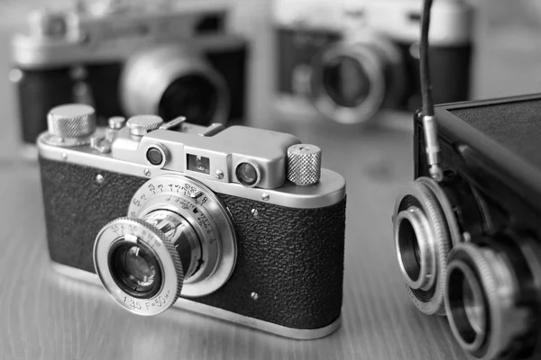 Vintage film cameras — Stock Photo, Image