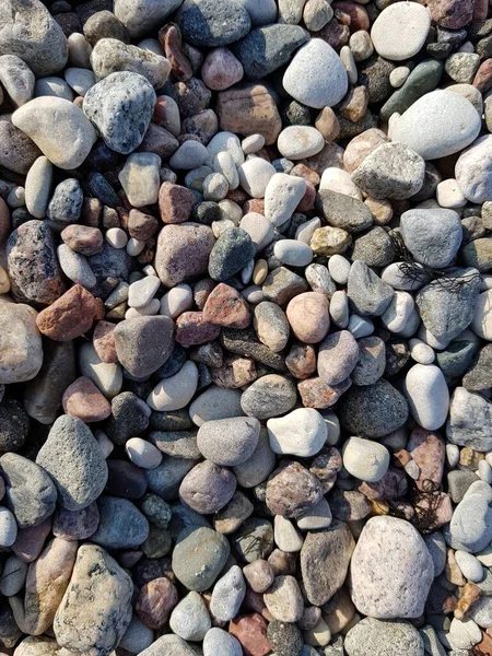 Colorful stones on the seashore