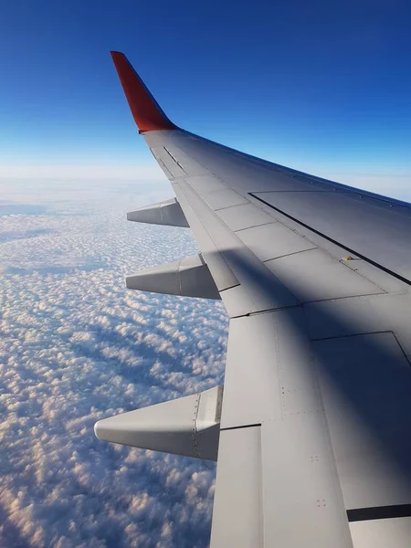 Aviões Asa Céu Azul — Fotografia de Stock