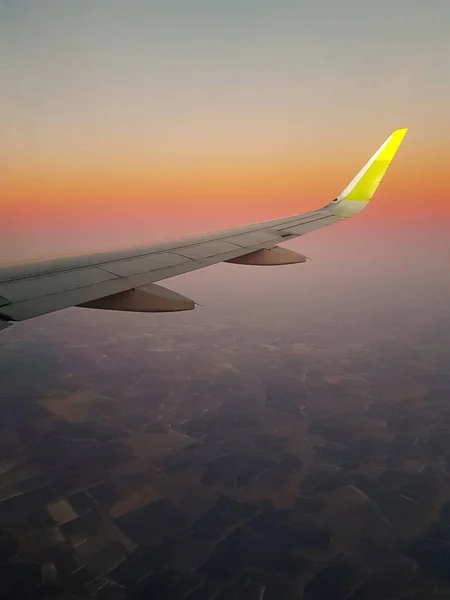 Aviones Ala Cielo Rosa —  Fotos de Stock