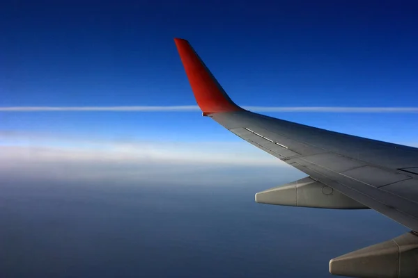 Wing Aircraft Blue Sky — Stock Photo, Image