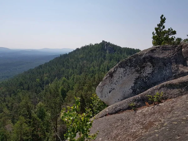 Chaînes Montagnes Sibérie Envahies Par Forêt — Photo