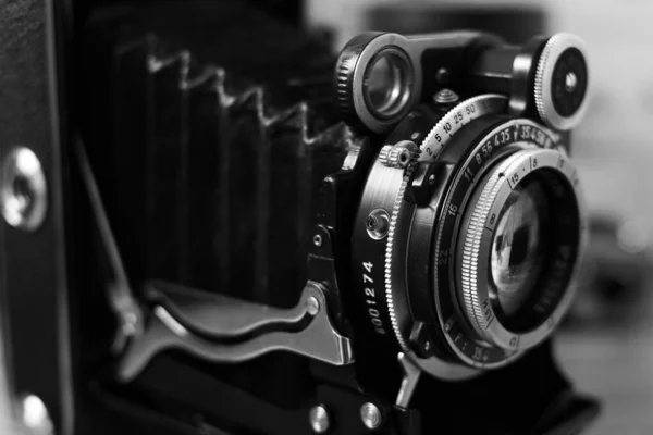 Lens Van Een Oude Film Afstandszoeker Camera — Stockfoto