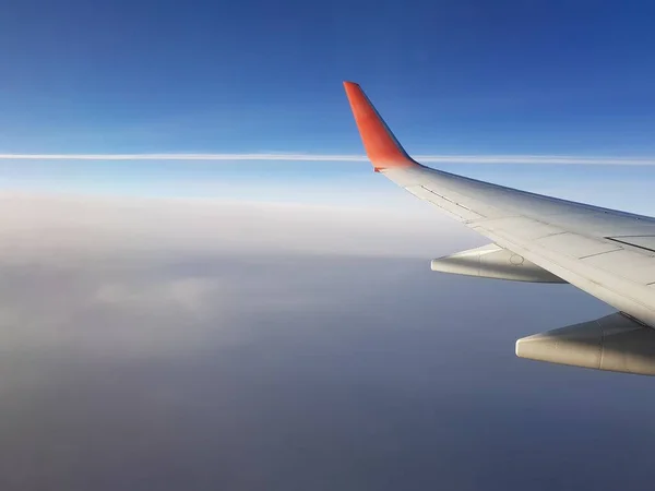 Aviões Asa Céu Azul — Fotografia de Stock