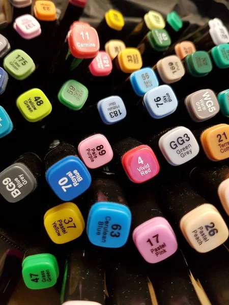 Set Colored Felt Tip Pens Artist — Stock Photo, Image