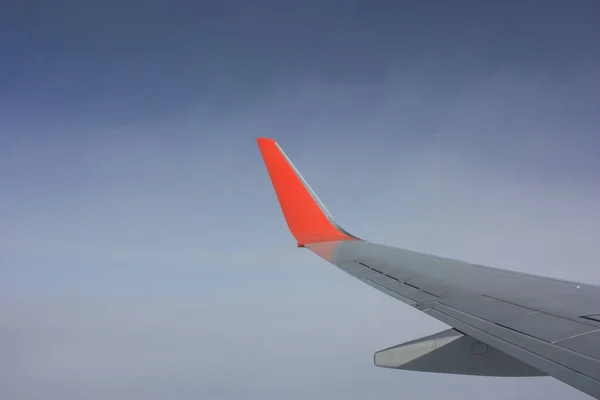 Wing Aircraft Blue Sky — Stock Photo, Image