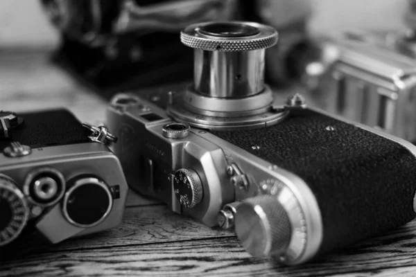 Besturingselementen Van Een Antieke Filmafstandsmeter Camera — Stockfoto