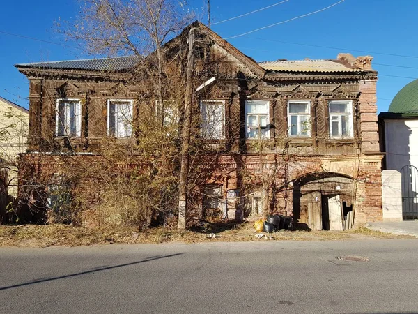 Uma Velha Casa Abandonada Madeira — Fotografia de Stock