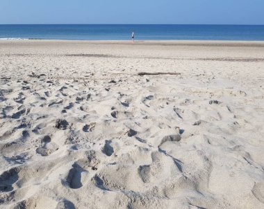 Mavi denizin kumlu kıyısı