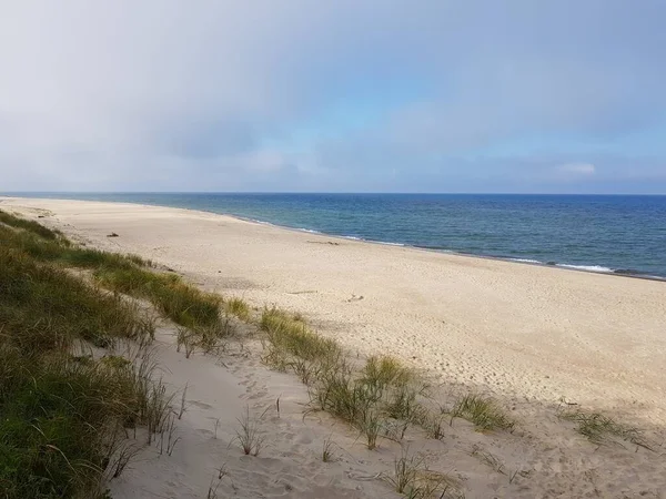 Sandy coast of the blue sea