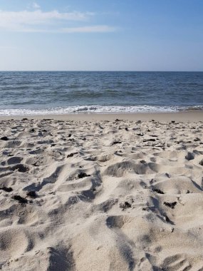 Mavi denizin kumlu kıyısı