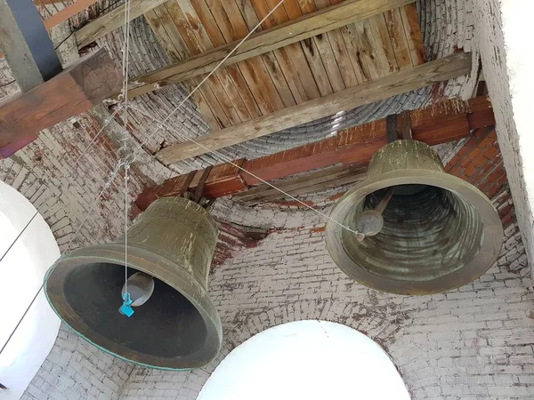 Large bells in the bell tower of the Orthodox Church