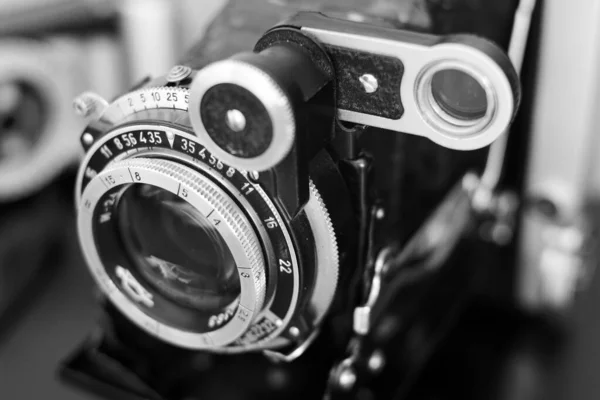 Lens Van Een Oude Film Afstandszoeker Camera — Stockfoto