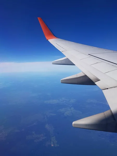 Aviões Asa Céu Azul — Fotografia de Stock