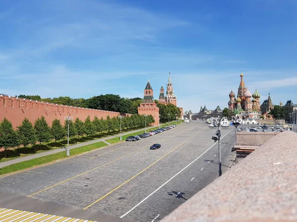 Murallas Rojas Torres Del Kremlin Moscú — Foto de Stock