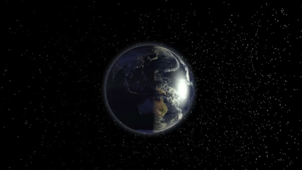 Planète Terre rotation animation focus europe 