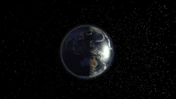 Planet Earth rotating animation focus europe Video Clip