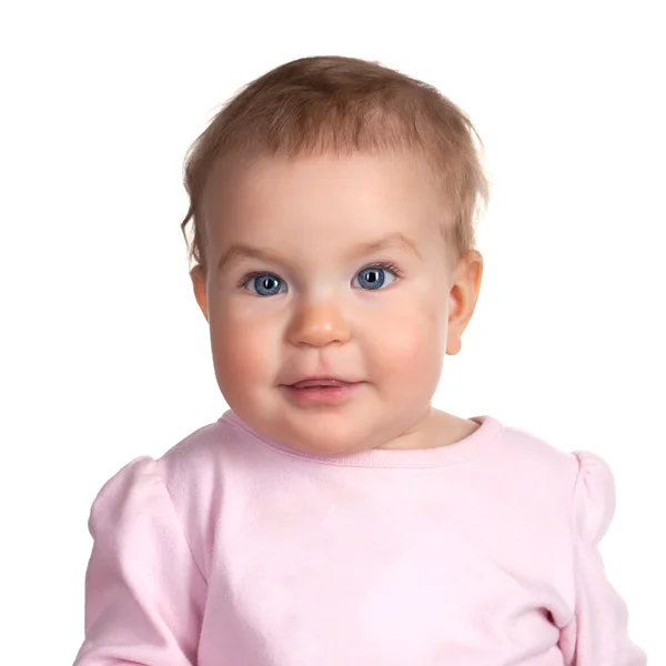 Image of cute baby girl, close seup portrait — стоковое фото
