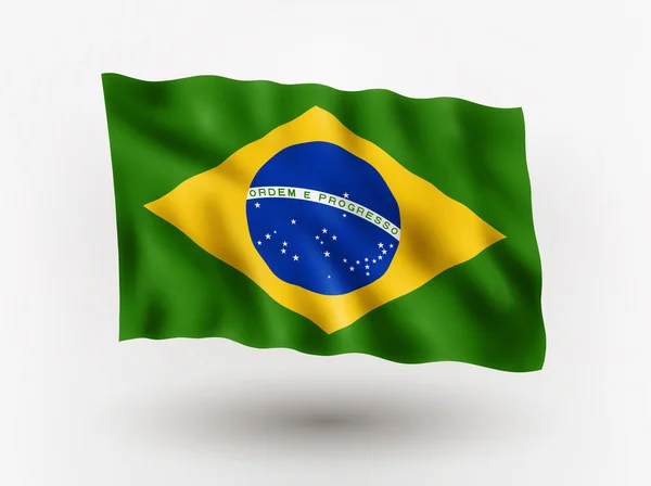 Drapeau du Brésil . — Image vectorielle