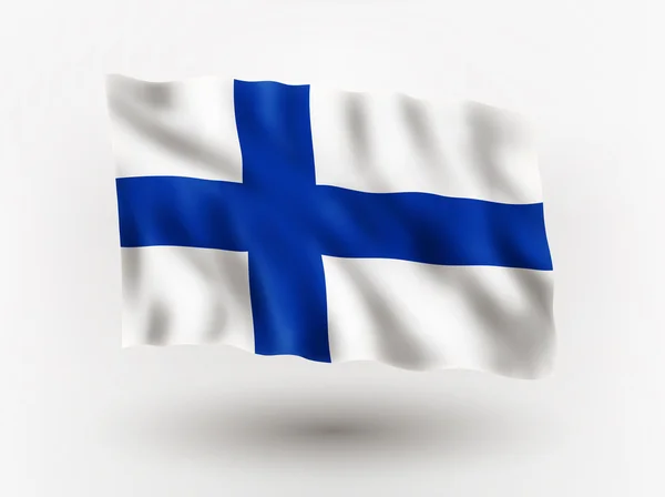 Bandera de Finlandia . — Vector de stock