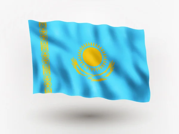 Флаг Казахстана . — стоковый вектор