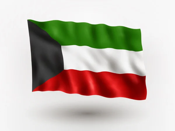 Flagge von Kuwait. — Stockvektor