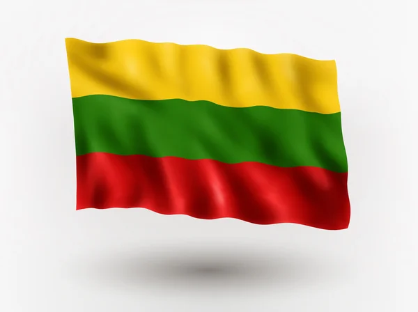 Bandera de lithuania . — Vector de stock