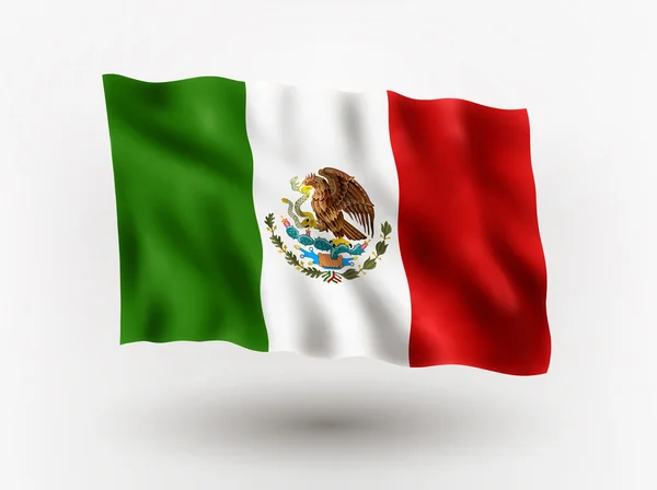 Bandeira do México . — Vetor de Stock