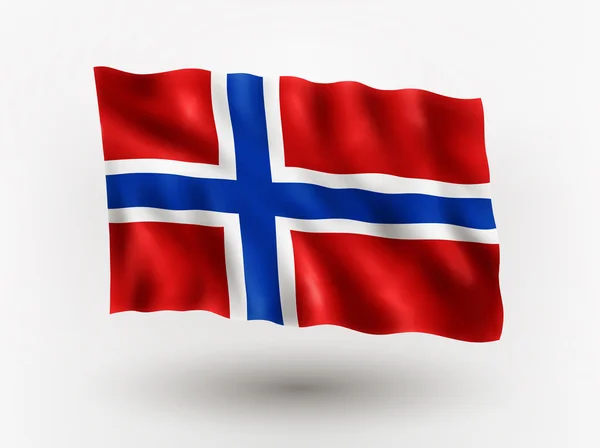 Drapeau de Norvège . — Image vectorielle