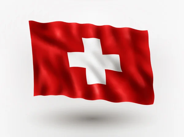 Švýcarská vlajka. — Stockový vektor