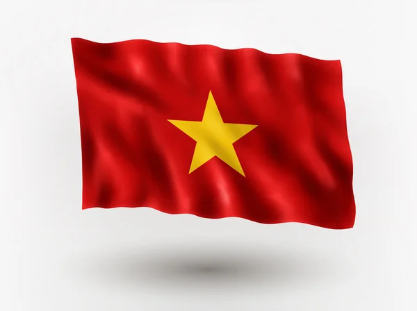 Flagga vietnam. — Stock vektor