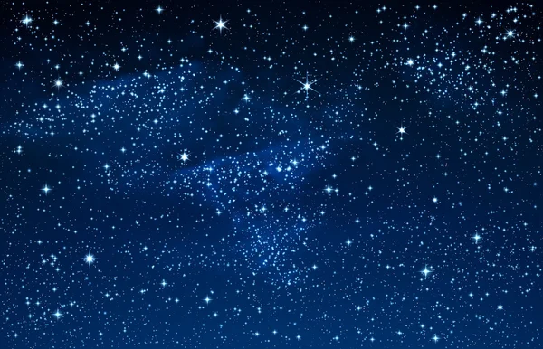 Céu estrelado e galáxia — Vetor de Stock