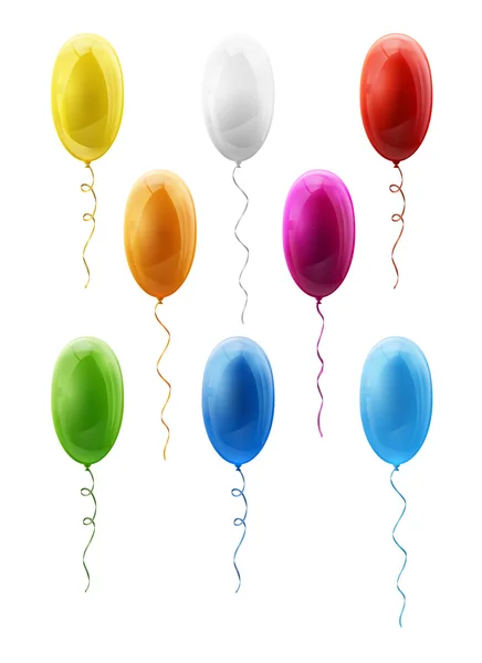 Conjunto de globos de colores — Vector de stock