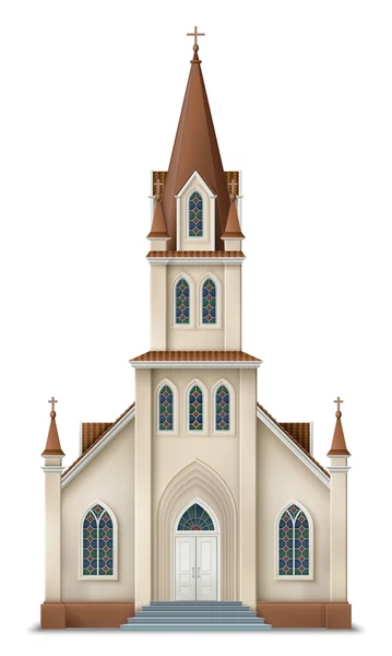 Illustration of christian church — Stock Vector