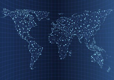 Dünya iletişim illüstrasyon