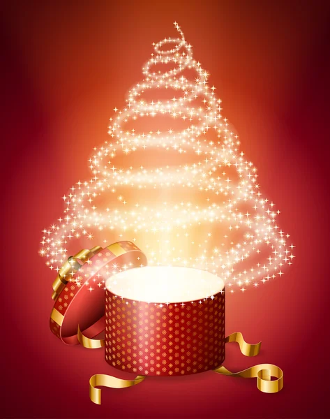 Abstract albero di Natale dalla confezione regalo — Vettoriale Stock