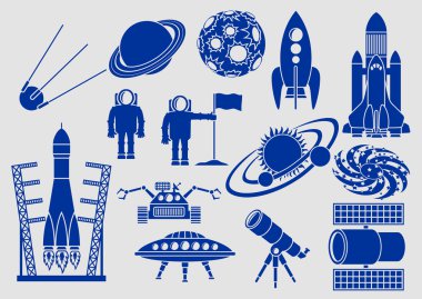 Space, Set of Icons clipart