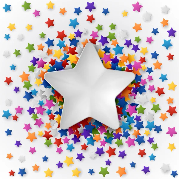 Fond avec des étoiles colorées — Image vectorielle
