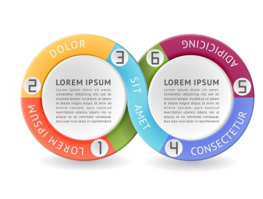 Sonsuzluk işareti ile iş şablonu.