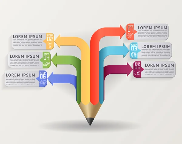 Onderwijs concept met potlood. — Stockvector