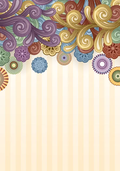 Funky Background with Swirls at the Top — 图库矢量图片